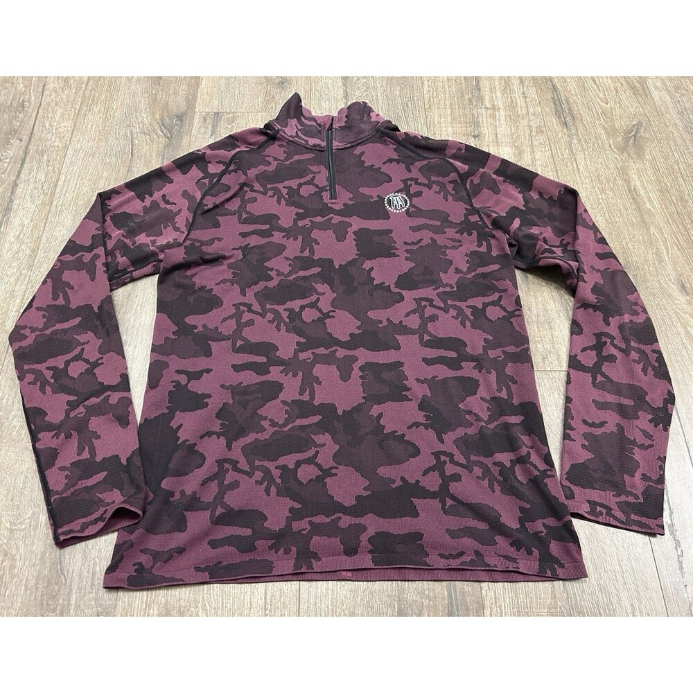 UNRL Barstool Sports 1/4 Zip Pullover Men’s Medium Purple Camo